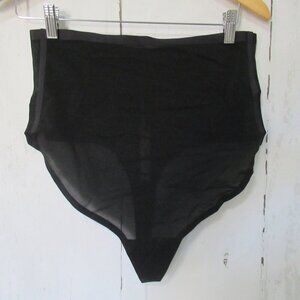New Skims High Waisted Thong 2X Onyx Black Panties Shapewear Plus Size